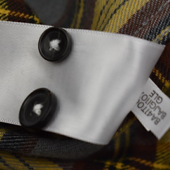 Bass Outdoor Long Sleeve Button-Down Shirt Size Med Color Yellow/Brown Plaid GUC - Picture 7 of 7